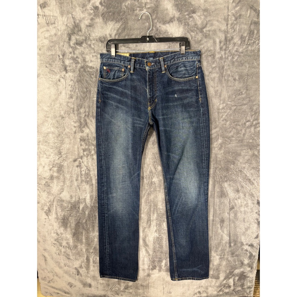Polo Ralph Lauren Sullivan Slim Jeans Dark Wash Indigo Denim Mens 34x32